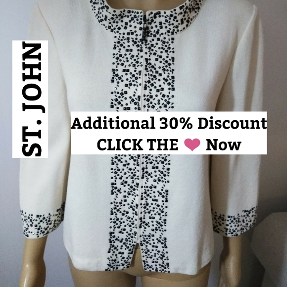 St. John Jackets & Blazers - ST. JOHN Evening, Wool blend Zip Jacket. NWOT sz M